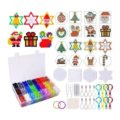 Kit familial de perles à fusibles pour décoration de Noël à faire soi-même