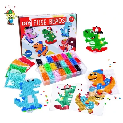 Kit cadeau de perles fusibles dinosaures